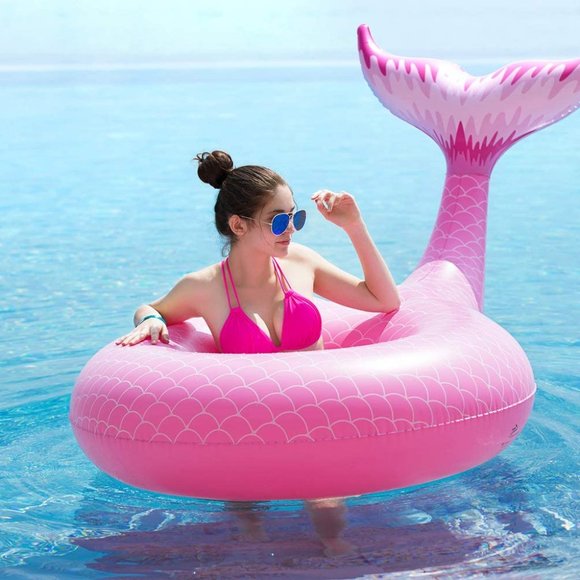 New Giant Inflatable Mermaid Tail Pool Float - Picture 8 of 8